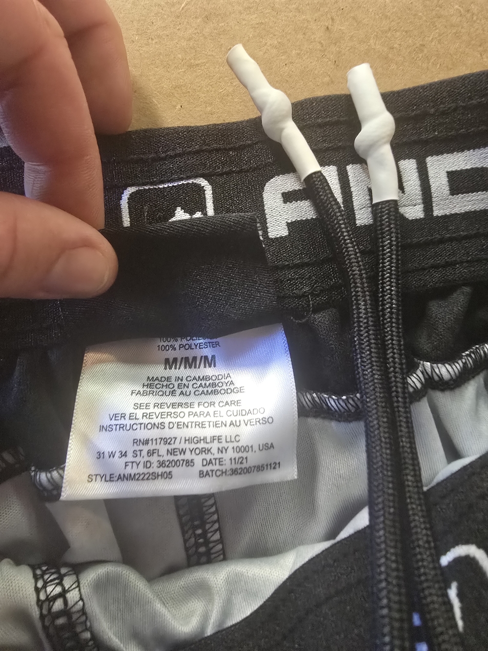 2 Pairs AND1 Black Athletic Shorts with Drawstring - Picture 9 of 10